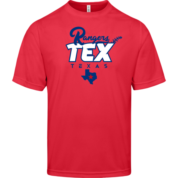 Texas Rangers (TEX) Baseball T-Shirt - Image 3