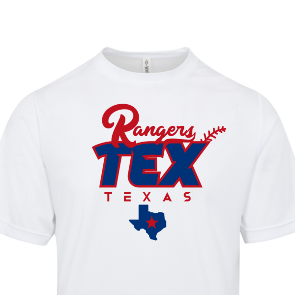 Texas Rangers (TEX) Baseball T-Shirt - Image 4