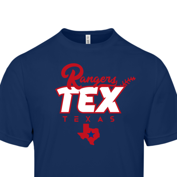 Texas Rangers (TEX) Baseball T-Shirt - Image 5